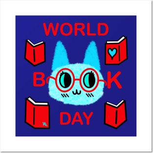 Fuzzy World Book Day Cat Posters and Art